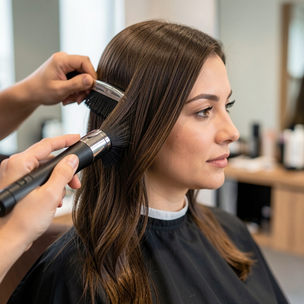GHD Platinum Plus in utilizare pe par drept